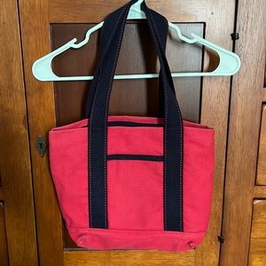 Red canvas bag